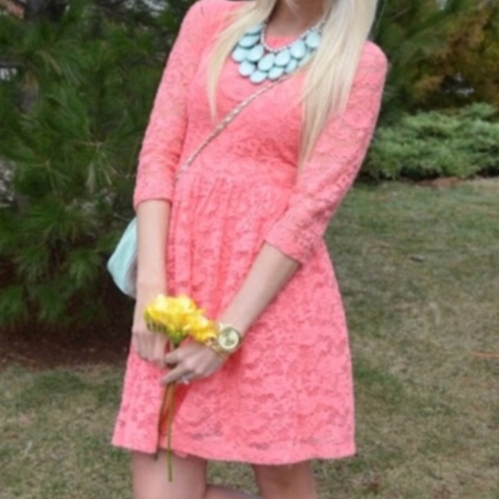 H&M dress XS coral lace